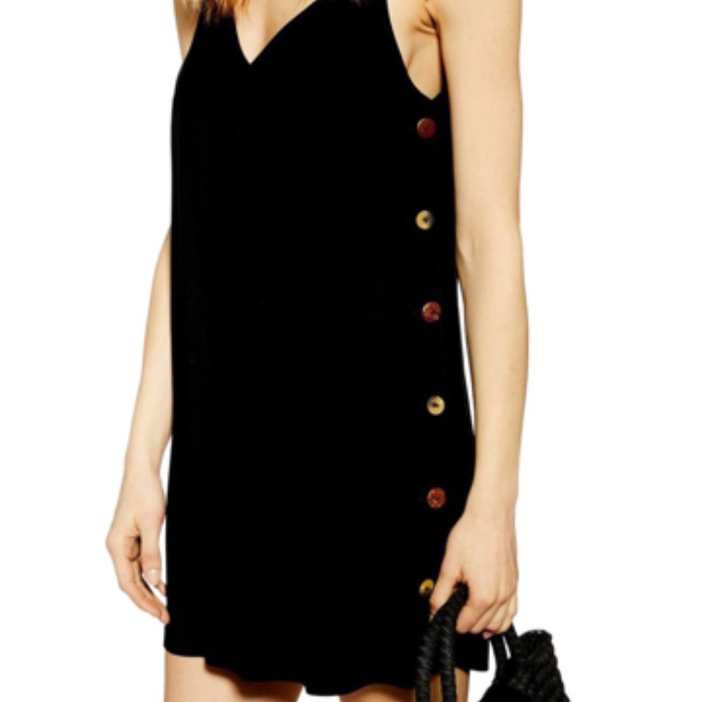 TOPSHOP Tilda Button Mini Slipdress Size 10